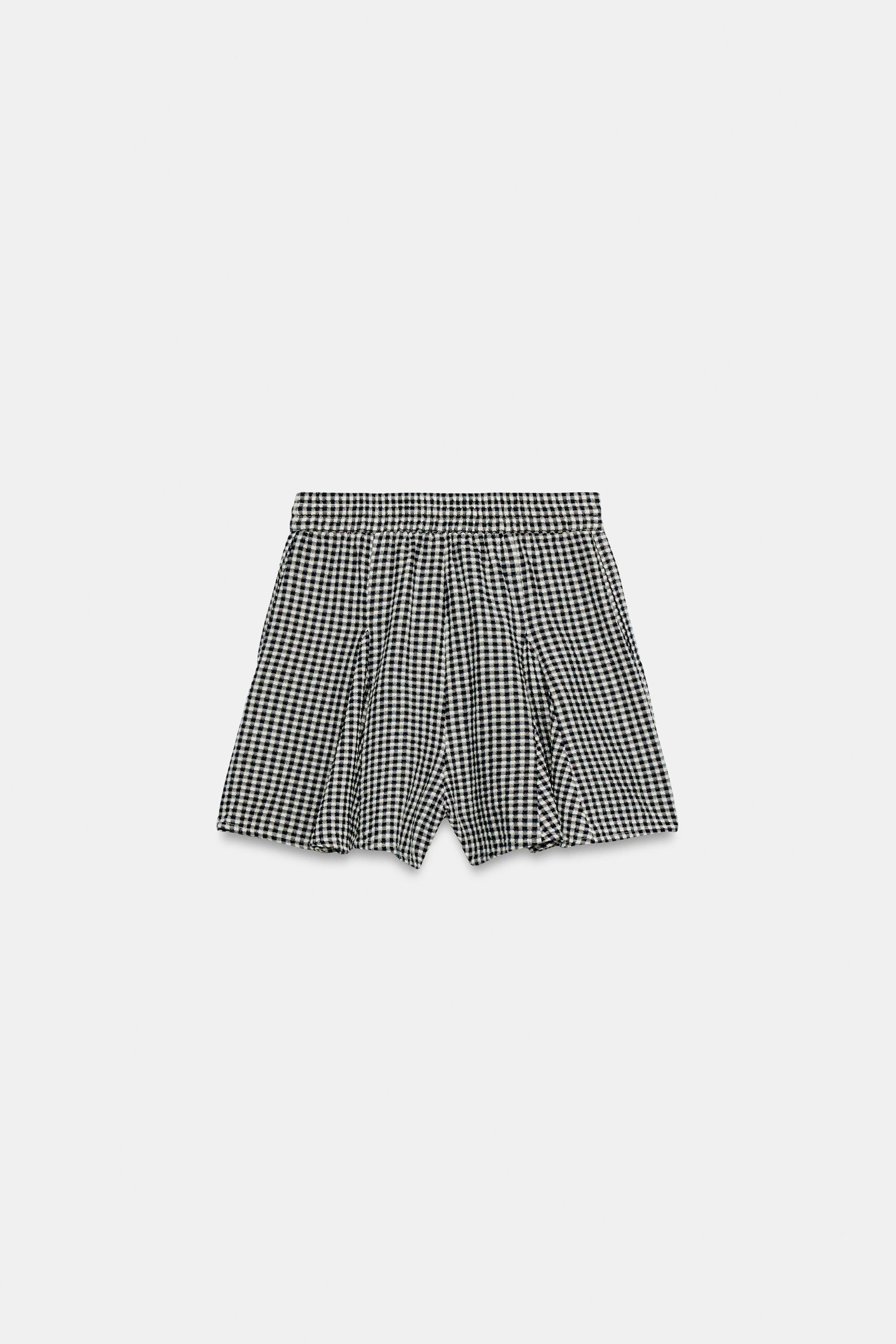 JUPE-PANTALON À CARREAUX VICHY ET ÉVASE